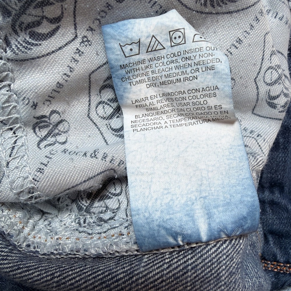 Rock & Republic Henlee Bootcut Jeans Men's 33x31.5 Distressed Denim Blue - Picture 12 of 16